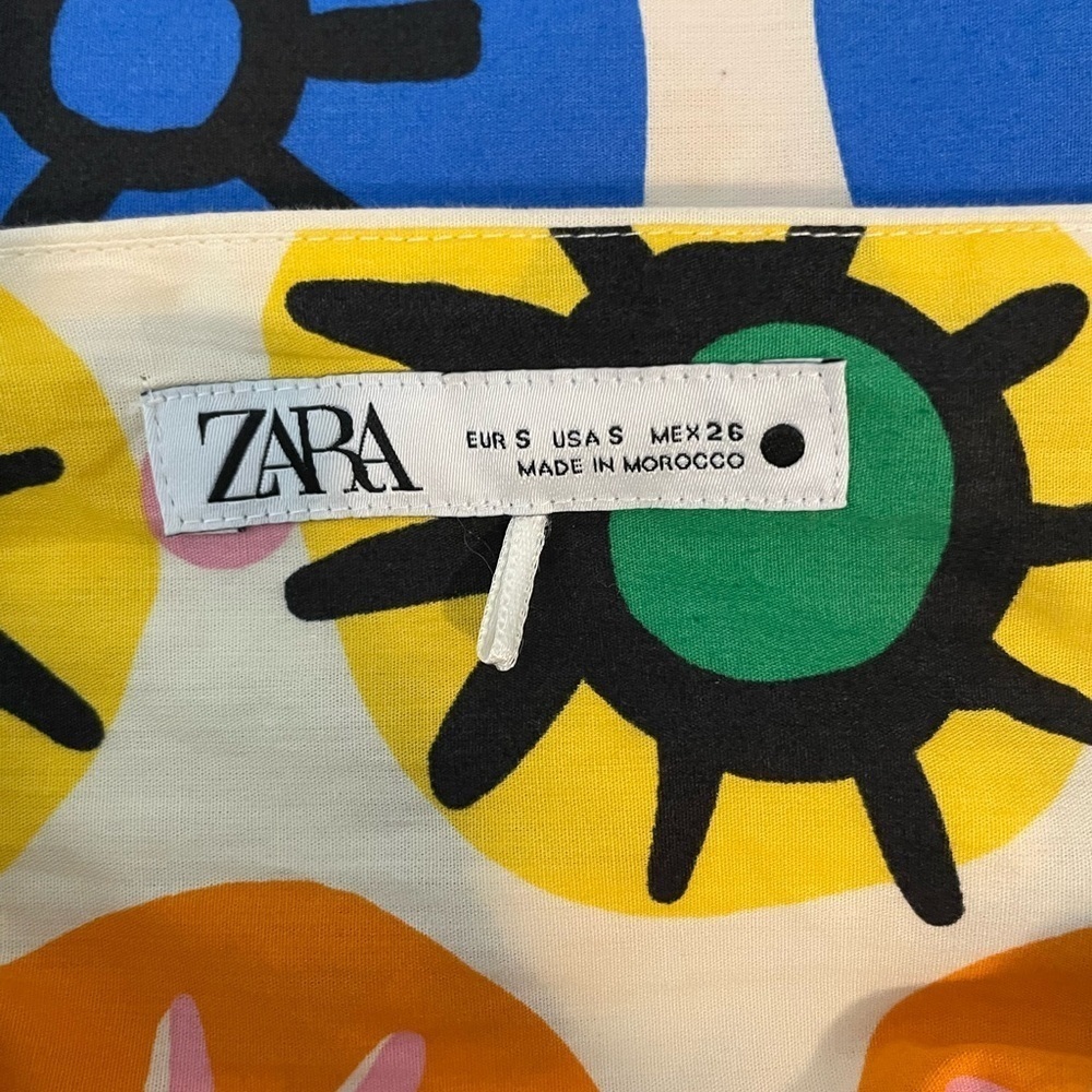 Zara Pop Art Printed Crop Halter Top S - Picture 8 of 15